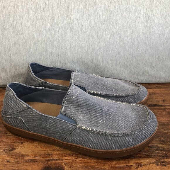 OluKai | Shoes | Olukai Puhalu Canvas Mens Size 2 Blue Slip  display picture 3